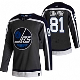 Winnipeg Jets 81 Kyle Connor Black Adidas 2020-21 Reverse Retro Alternate Jersey Dzhi,baseball caps,new era cap wholesale,wholesale hats